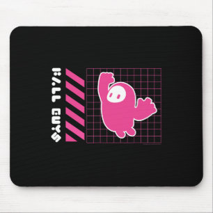 Mousepad Fall Guys Grade Neon Saltando Feijão Vibrações de