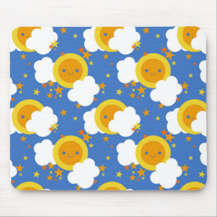 Mousepad Falln Kawaii Moon, Estrelas, Sol
