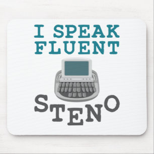 Mousepad Falo Fluent Steno Court Repórter Stenógrafo