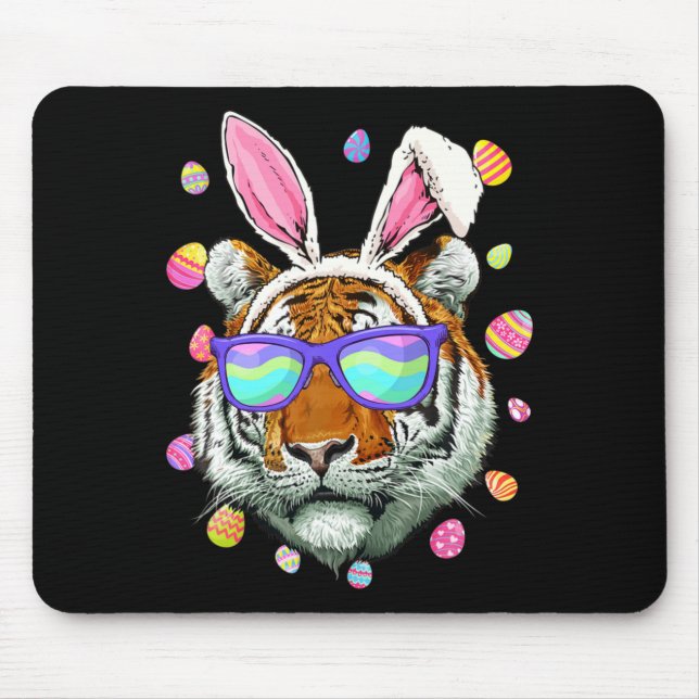 Mousepad Falso Fantasia de Orelhas de Coelho de Tigre Diver (Frente)