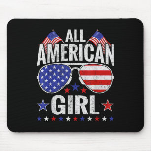 Mousepad Família Americana Girls Sungles Patriótica 4º De J