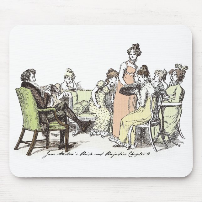 Mousepad Família Bennet, Orgulho de Jane Austen e Preconcei (Frente)