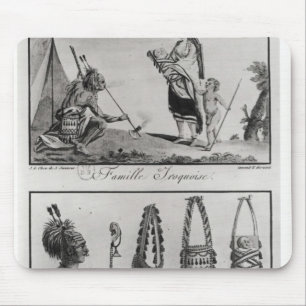 Mousepad Família, braços e ornamento Iroquois