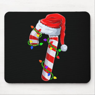 Mousepad Família Candy Cane Crew de Luzes de Natal Correspo