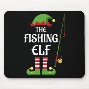 Mousepad Família de Elfos Pescadores Grupo de Natal Combina