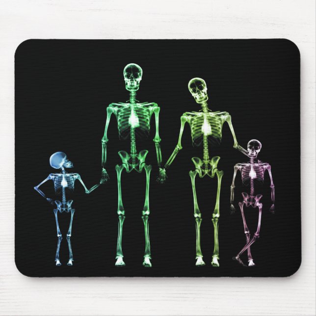 MOUSEPAD FAMÍLIA DE ESQUELETO DO RAIO X DE 4 CORES (Frente)