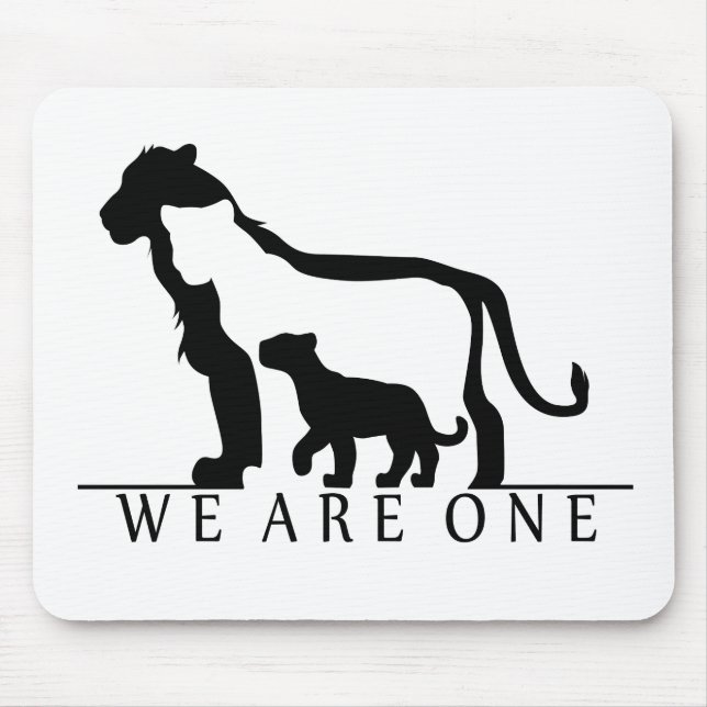 Mousepad Família de leões (versão branca) (Frente)