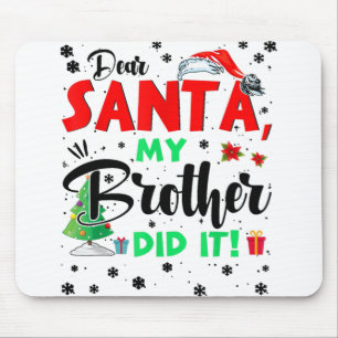 Mousepad Família de Natal Correspondente Caros Papais noeis