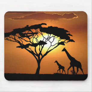 Mousepad família do girafa