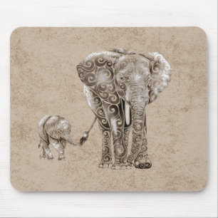 Mousepad Família Elefante Suave