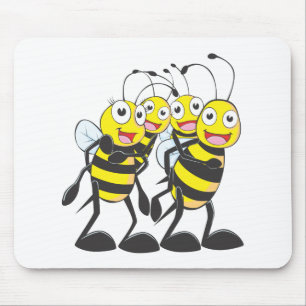 Mousepad Família feliz da abelha que tem o divertimento