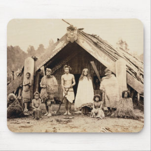 Mousepad Família maori, Nova Zelândia, c.1880s (impressã