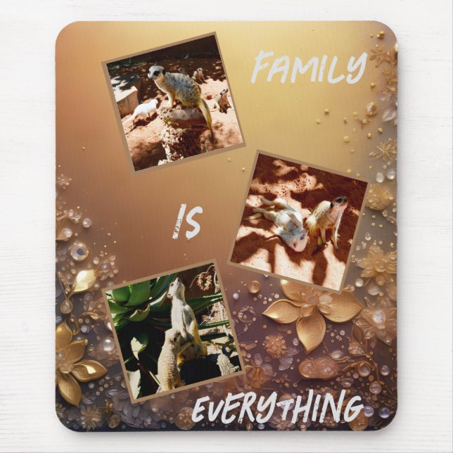 Mousepad Família Meerkats É Tudo, (Frente)