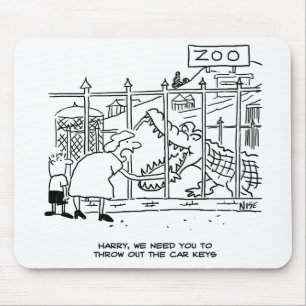 Mousepad Família no Zoo. Pai Engolido pelo Alligador
