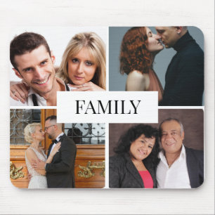 Mousepad Família Personalizada de Quatro Imagens