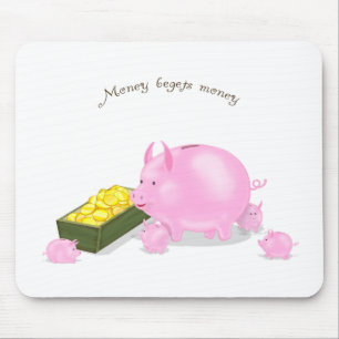 Mousepad Família Piggy Bank