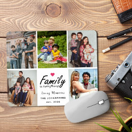 Mousepad Família Script é Tudo o que a Colagem de Fotos man