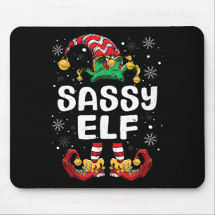 Mousepad Família Sy Elf Correspondendo ao Natal Engraçado