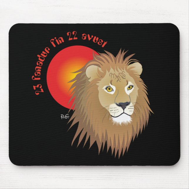 Mousepad Fanadur fin Liun 23 22 avust Mauspad (Frente)