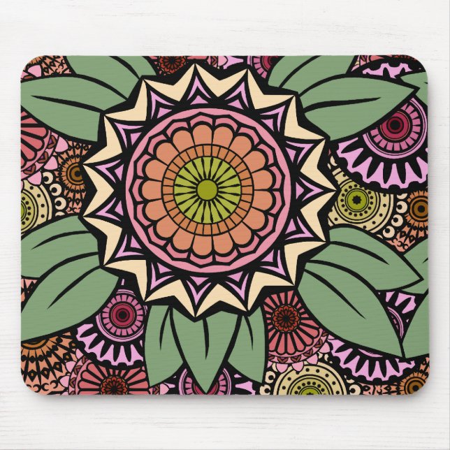 Mousepad Fandango de Deco na laranja e no verde (Frente)