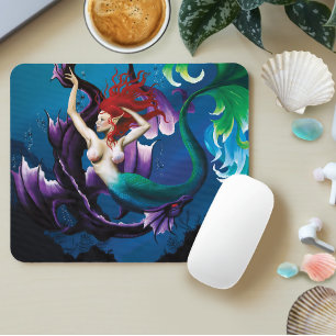 Mousepad Fantasia da Amizade do Dragão Roxo Sereia