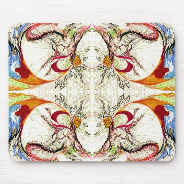Mousepad Fantasia de Árvores e Pássaros (Frente)
