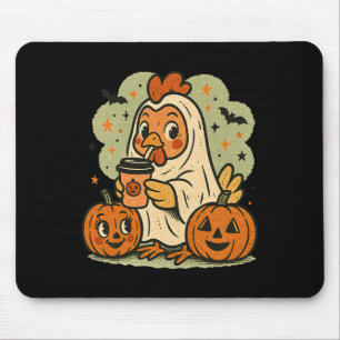 Mousepad Fantasia de Fantasma de Frango de Halloween Camise