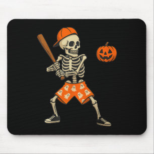 Mousepad Fantasia de Halloween de Esqueleto de Beisebol Eng