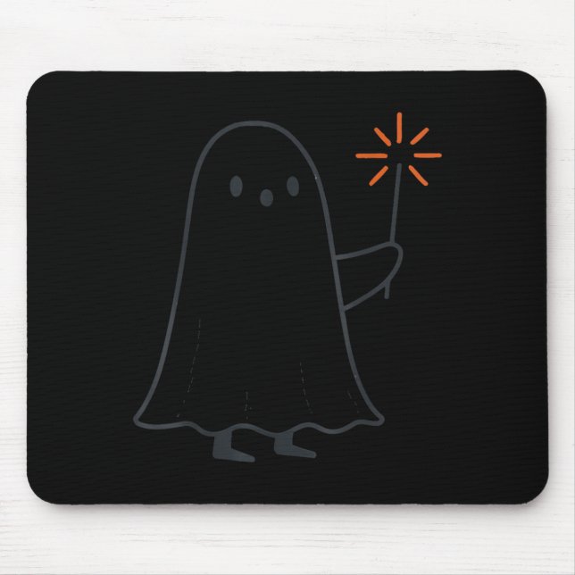 Mousepad Fantasia de Halloween de Fantasma Assustador com S (Frente)