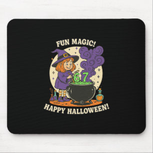 Mousepad Fantasia de Halloween Engraçada 6 7 Bruxa Fofa Ret