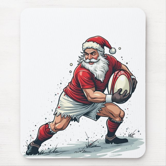 Mousepad Fantasia de Natal Jogando Papai Noel (Frente)