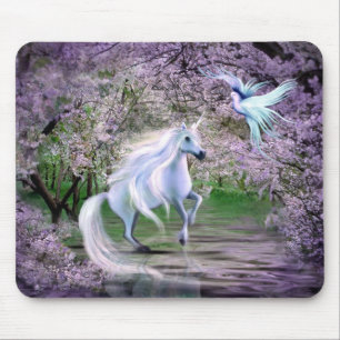 Mousepad Fantasia do unicórnio do primavera