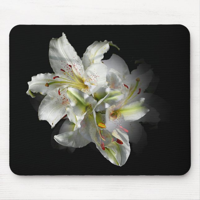 Mousepad Fantasia dos lírios brancos (Frente)