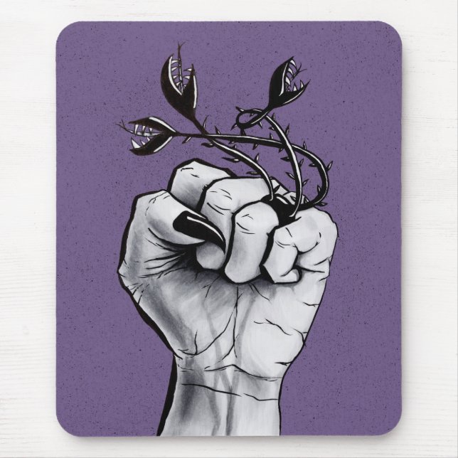 Mousepad Fantasia Escura do Anel Mágico Preto da Arte Negra (Frente)