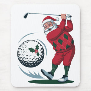 Mousepad Fantasia Fantasma Golf Tocando Papai Noel