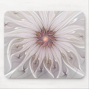 Mousepad Fantasia Floral, Flor de Pastel Moderna Abstrata