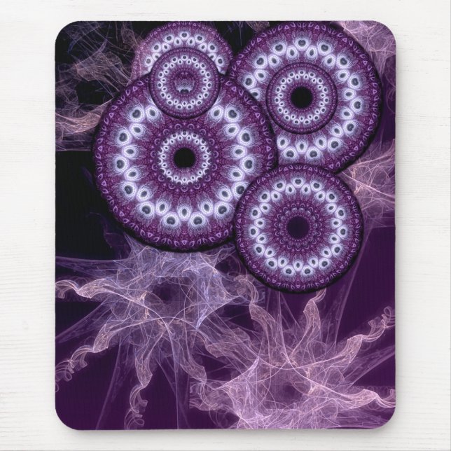 Mousepad Fantasia Fractal do Círculo Roxo (Frente)