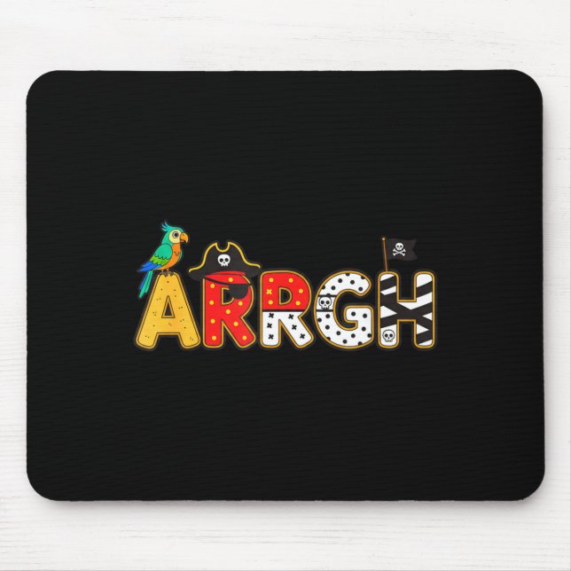 Mousepad Fantasia infantil de pirata de Halloween com abóbo (Frente)