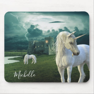 Mousepad Fantasia Personalizada do Belo Castelo do Unicórni