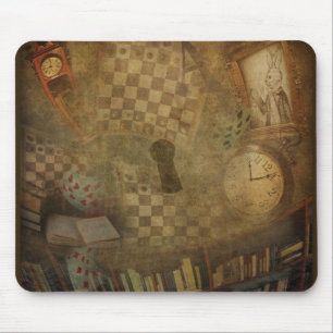 Mousepad Fantasia Vintage Alice no País das Maravilhas Quar