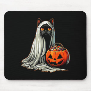 Mousepad Fantasias de Gato Preto Fantasma Abóbora de Hallow