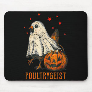 Mousepad Fantasias engraçadas de galinha fantasma de Hallow
