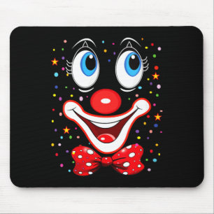 Mousepad Fantasias engraçadas de palhaço feminino para carn