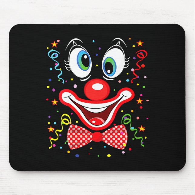 Mousepad Fantasias engraçadas de palhaço para carnaval infa (Frente)