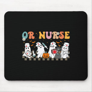Mousepad Fantasma Assustador Enfermeira Halloween Roupa de