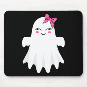 Mousepad Fantasma Bonita Com Arco Boo Halloween Figurume Pa