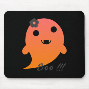 Mousepad Fantasma bonito com flor e palavra "vaia "