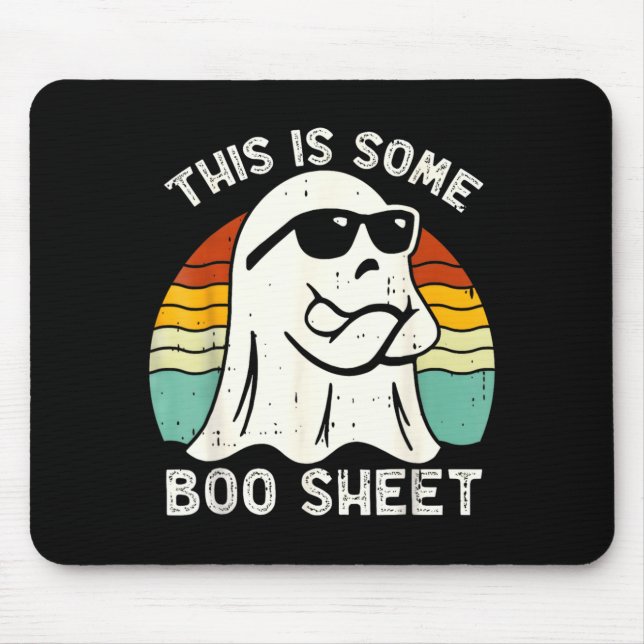 Mousepad Fantasma Boo de Halloween Engraçado Esse Boo é Alg (Frente)