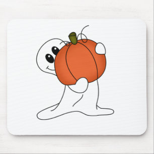 Mousepad Fantasma com Pumpkin Laranja
