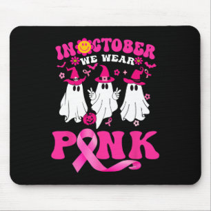 Mousepad Fantasma Cute do Guerreiro do Cancer de Mama Rosa 